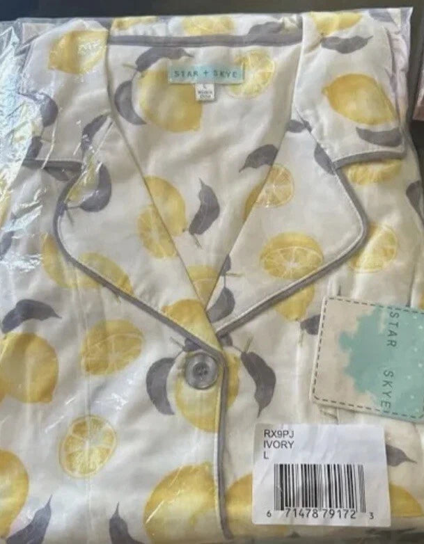 Star & Skye Pajama Set size L -  2 Piece Pants Button Up Shirt