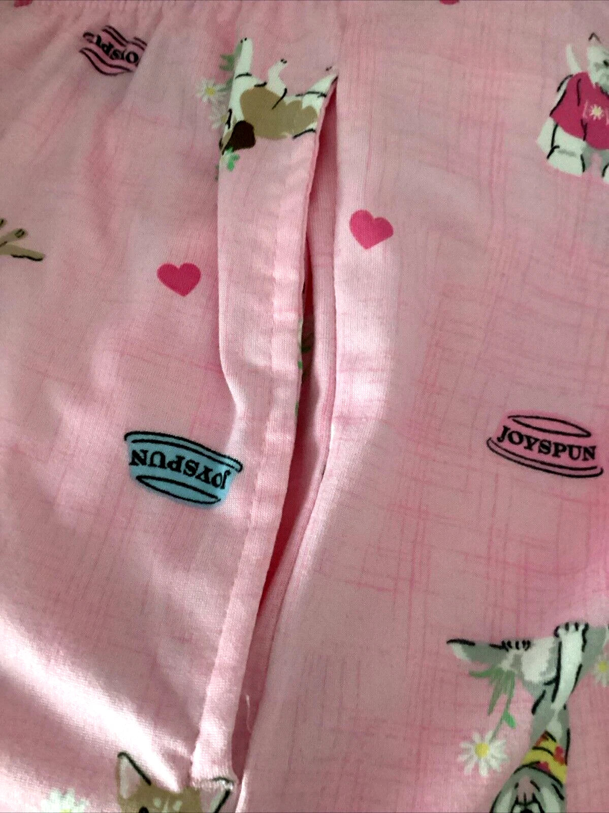 JOYSPUN  SLEEPWEAR SHORTY SET Pink Dogs Tank & Shorts Sz L*