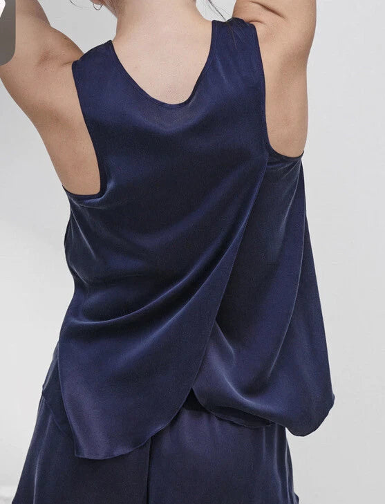 Lunya Washable Silk Pajama Set Size S New Blue