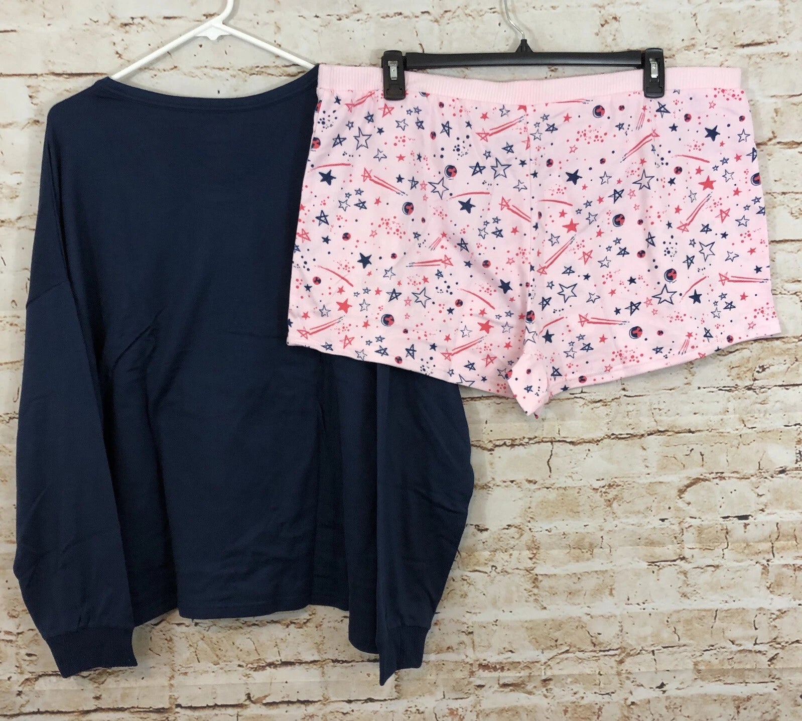 Star wars pajamas set women XL grogu yoda shorts long sleeve top mandalorian NEW