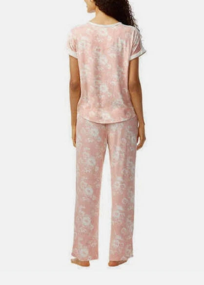 Lucky Brand Women's Pink Floral 4PC Pajama Set Size LARGE, NO PANTS INCLUDED