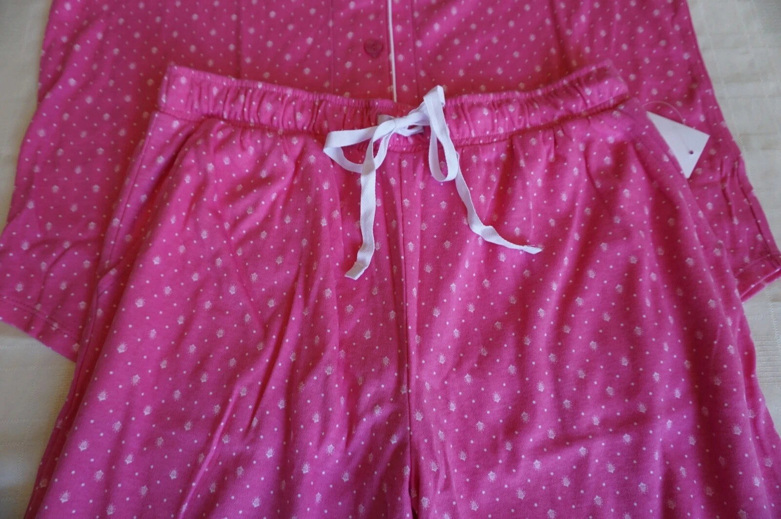 KAREN NEUBURGER 2-PIECE PAJAMA SET MED FIELD OF DREAMS SHORT SLV  PINKIN OF YOU