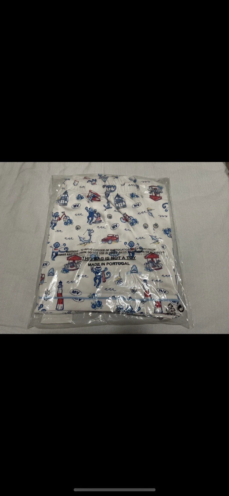 Martha’s Vineyard Roller Rabbit Exclusive Short Sleeve Polo Pajama Set Small