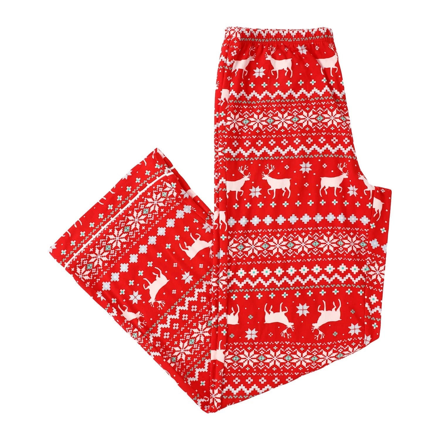 NEW Womens Christmas Pajama Lounge PJ Pants Set of 2 Sz Jr L (12-4) microfiber
