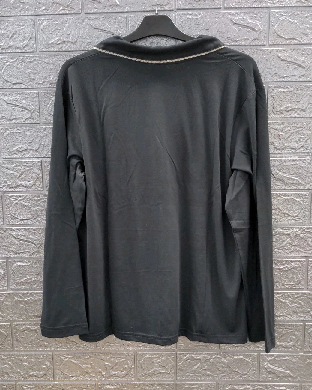 New Felina Jessie Long Sleeve Pajama Set Black Size L
