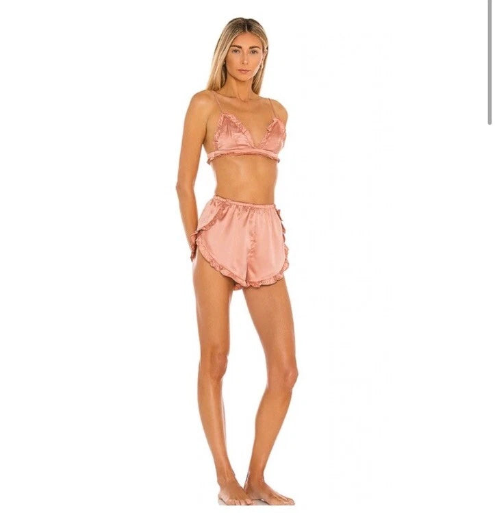 Superdown Julietta Sleep Set Peachy Pink PJ Lounge S NWT $68