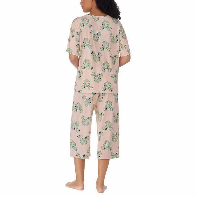 NEW Womens Disney Mickey Mouse Capri 2-Piece Pajama Set, Size MEDIUM