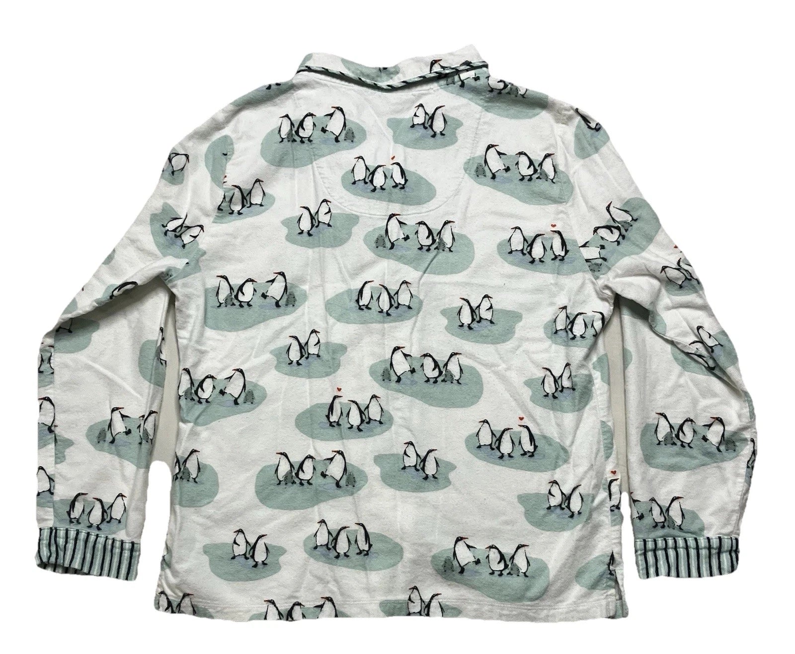 Munki Munki Pajama Set Penguines Top Bottoms Comfy Cozy Flannel Jammies Relax Pj