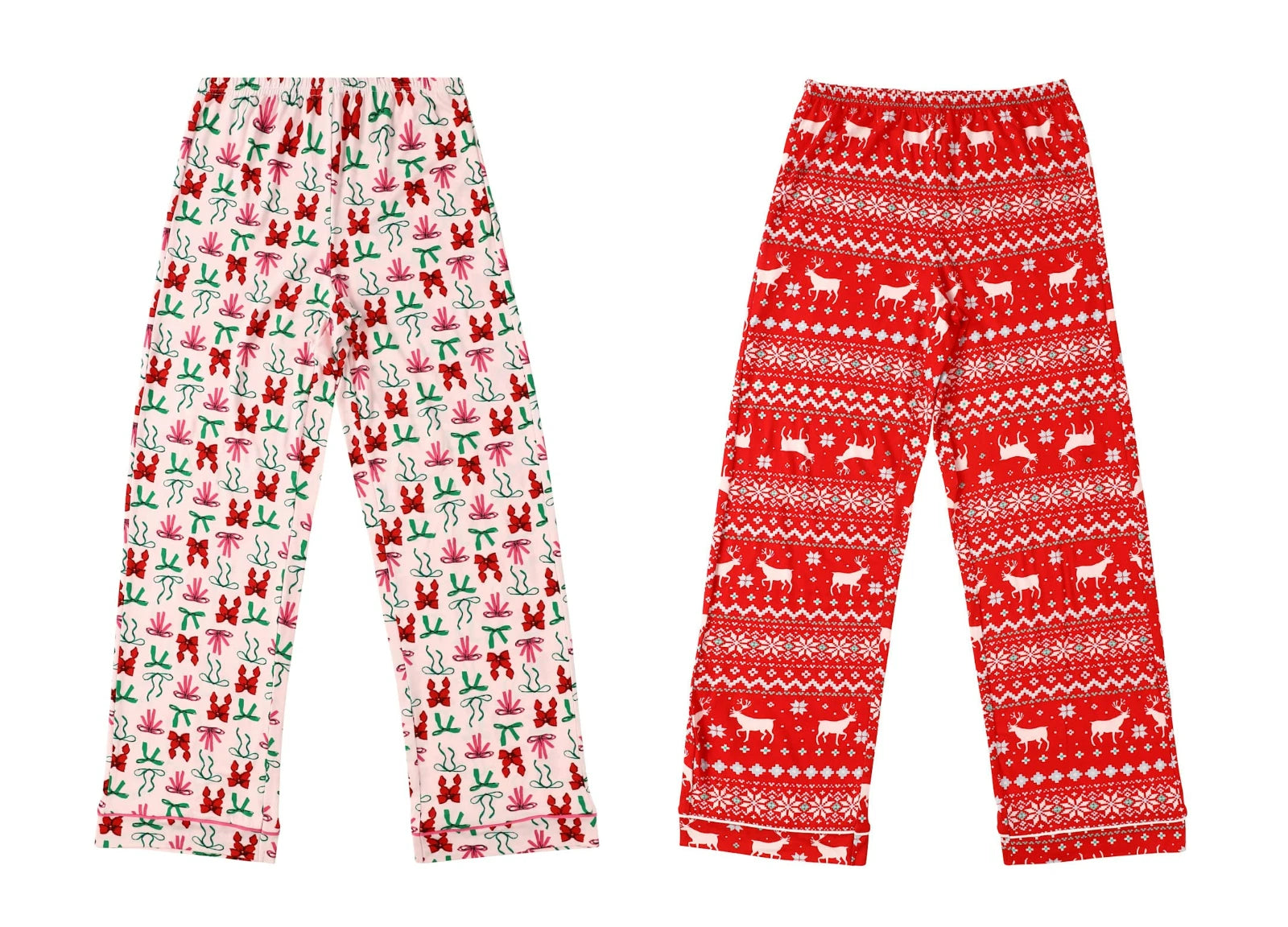 NEW Womens Christmas Pajama Lounge PJ Pants Set of 2 Sz Jr L (12-4) microfiber
