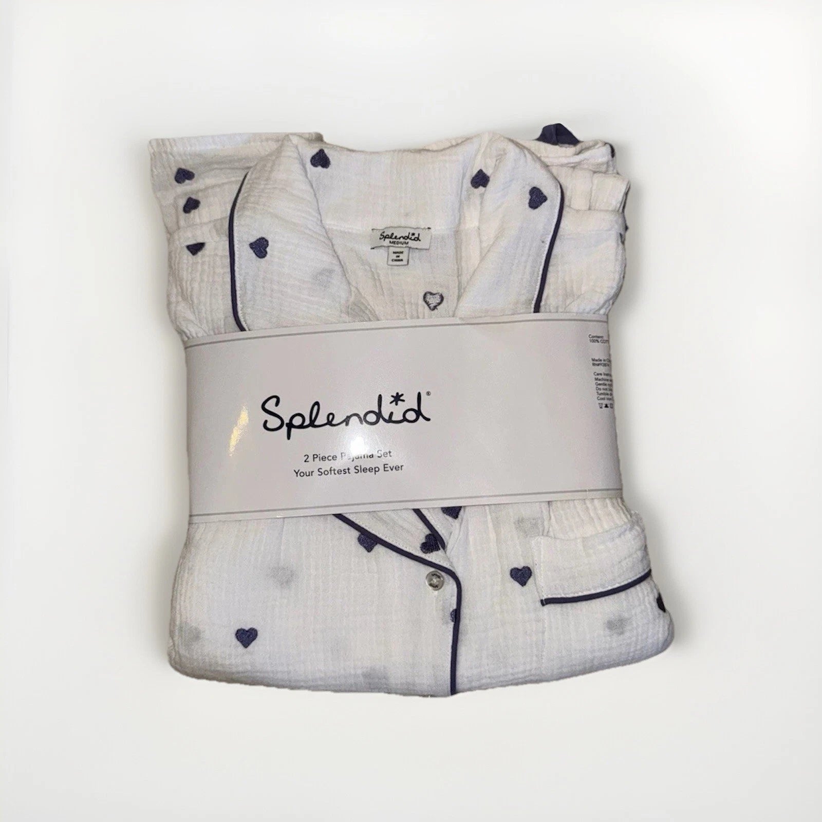 NEW! - Splendid Long Sleeve Pillowsoft Pajama Set Lottie Love Sleep set MED