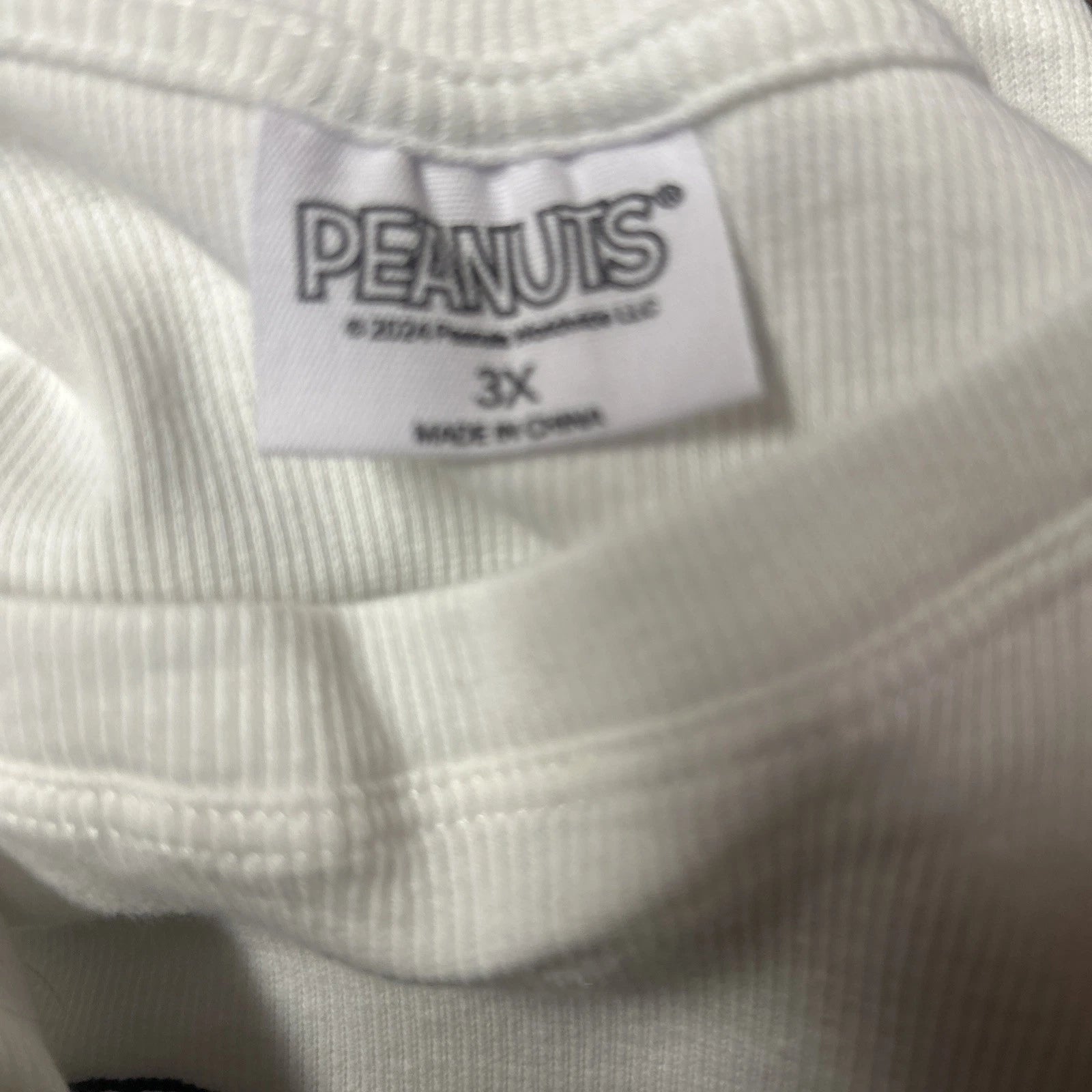 NWT Comfy Peanuts Snoopy Two Piece Pajama Set Women’s Size 3X White Pink Pajamas