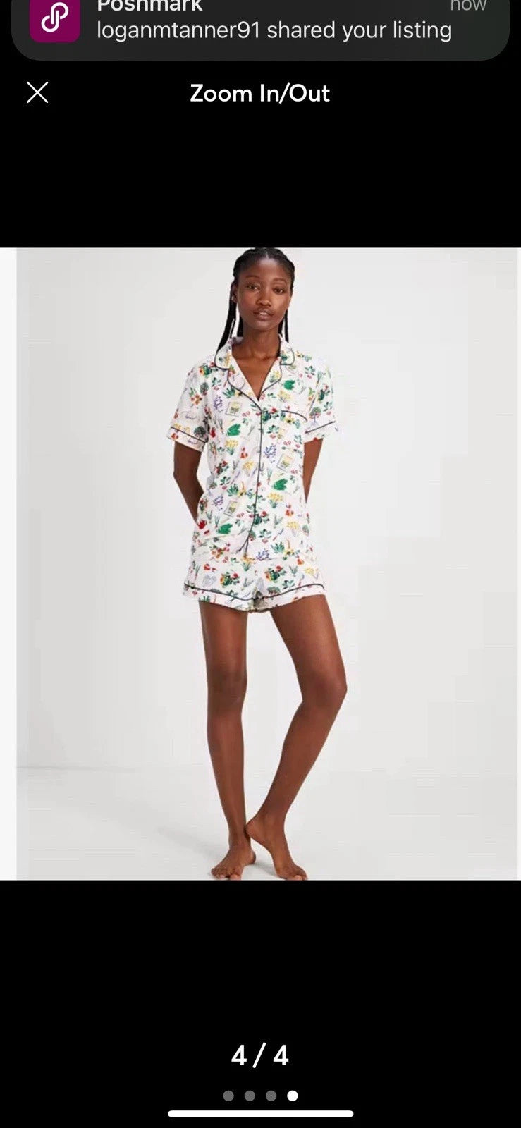 Kate Spade gardening shorts PJ set size XL