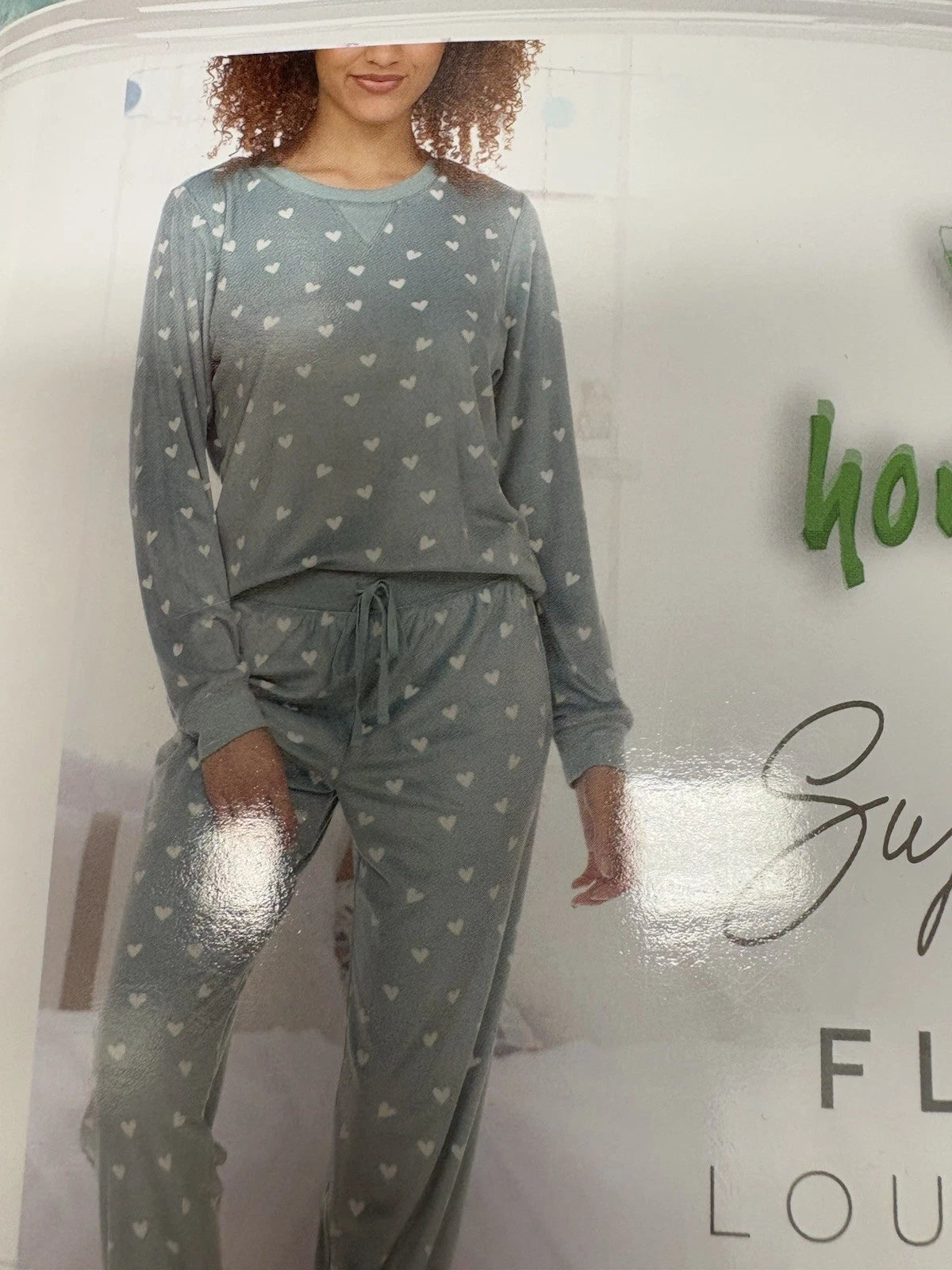 Women's 2 Piece Honey Dew Super Soft Long sleeve Pajama Set Blue Large