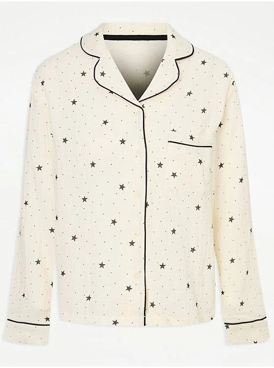Ladies New Ex George 100% Cotton Star Print Pyjamas Size 4 6 8 10 12 14 16 18 20