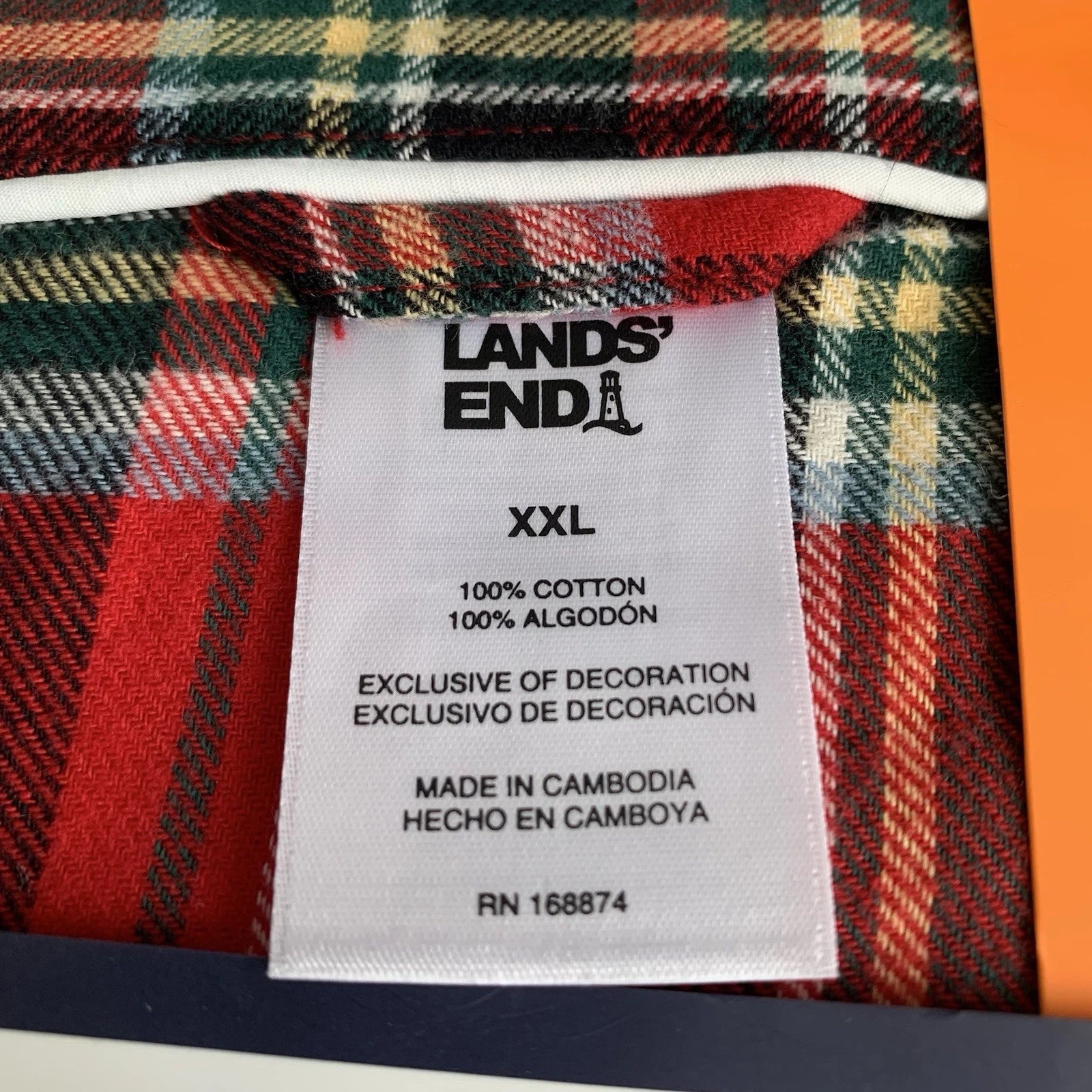 Land’s End Women’s 2 Piece Soft Flannel Pajama Set Size XL Draw String Waist. T