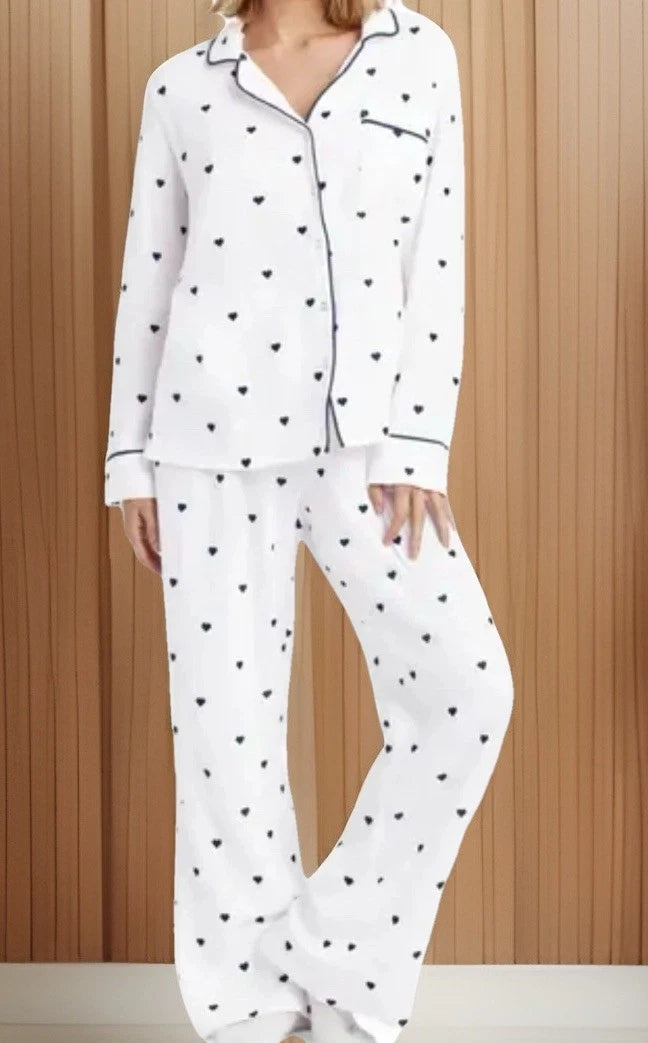 NEW! - Splendid Long Sleeve Pillowsoft Pajama Set Lottie Love Sleep set MED