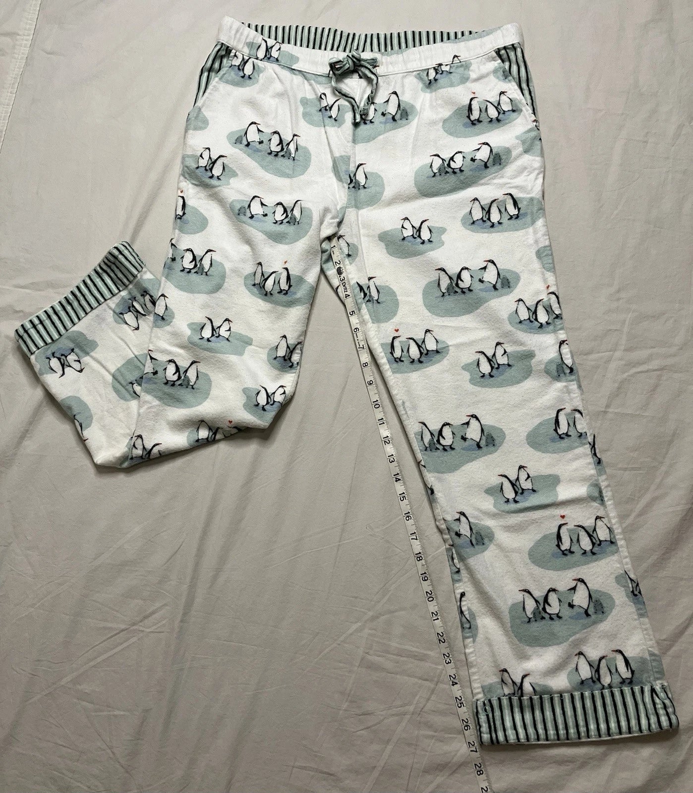 Munki Munki Pajama Set Penguines Top Bottoms Comfy Cozy Flannel Jammies Relax Pj