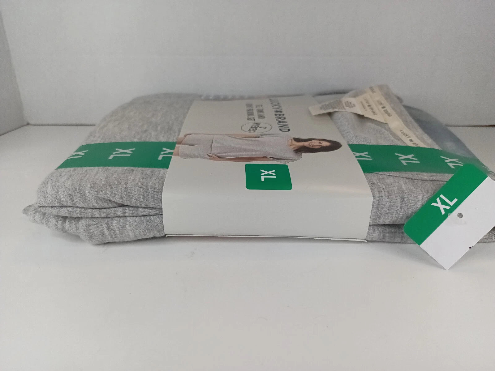 NEW Lucky Brand Pajamas Size XL 3 Piece Short Sleep Set Women's Blue/Grey 3 pc