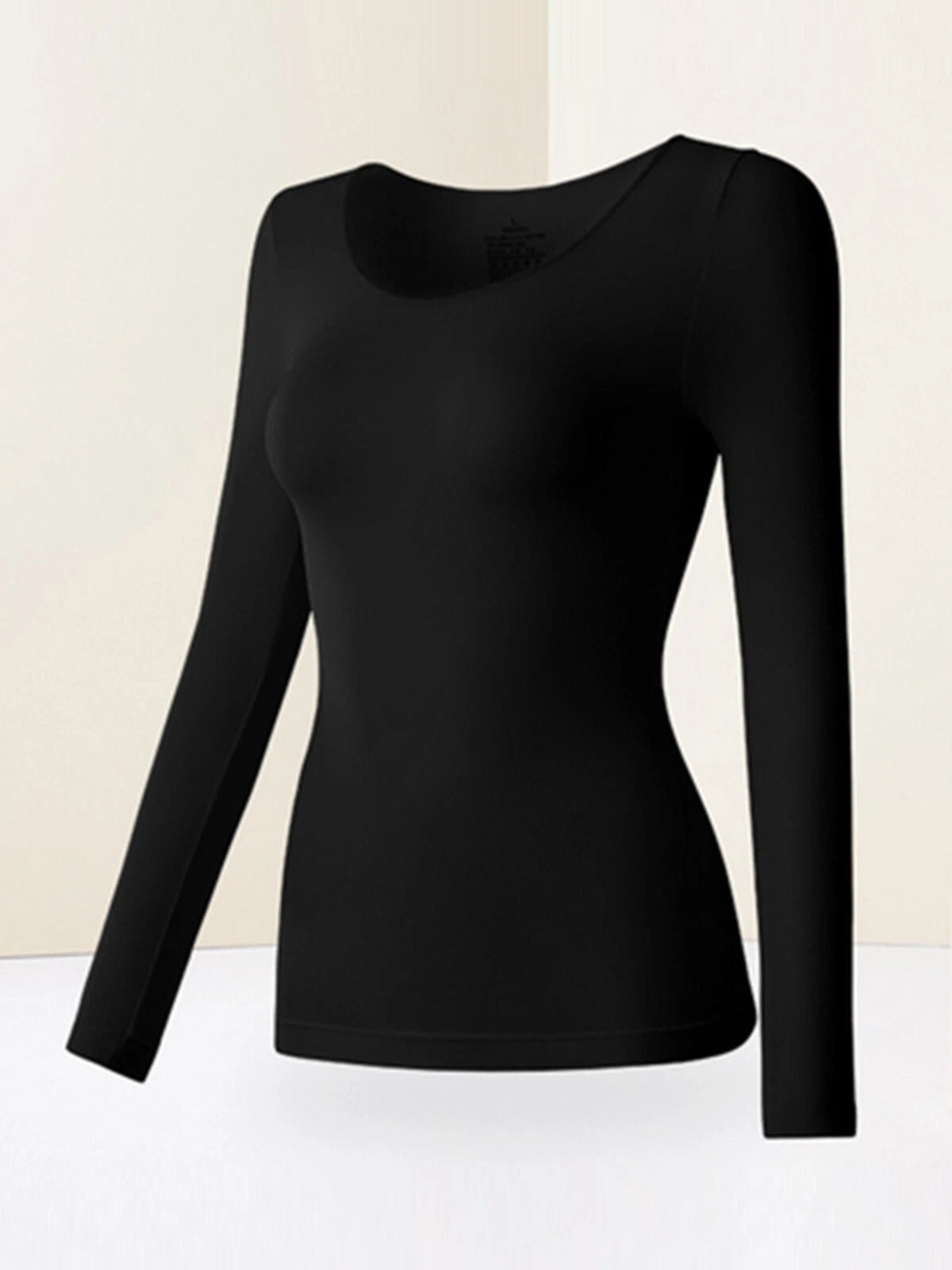 Women Ultra Thin High Elasticity Thermal Long Johns Underwear Top&Bottom 2PC Set