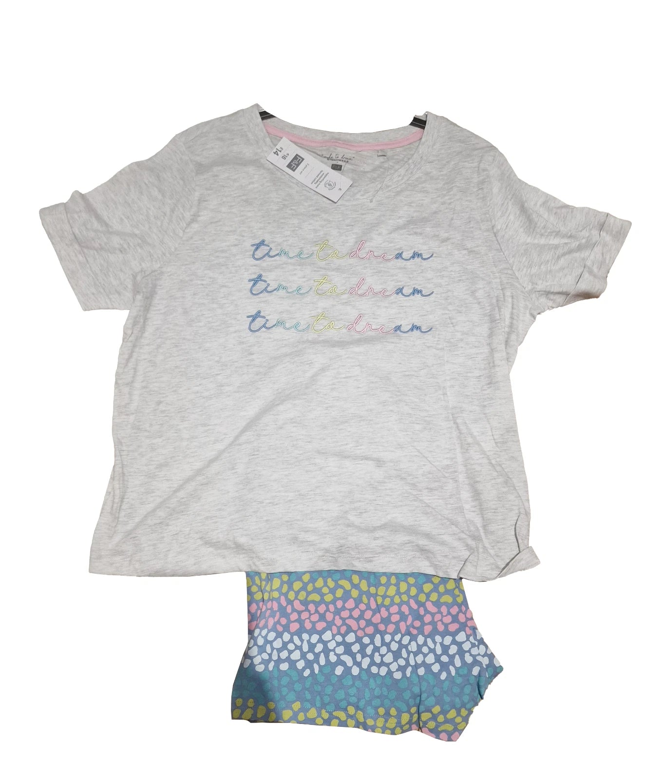 Ladies Pjs Pyjamas summer Set Shorts and T-shirt sizes 6-22 NEW