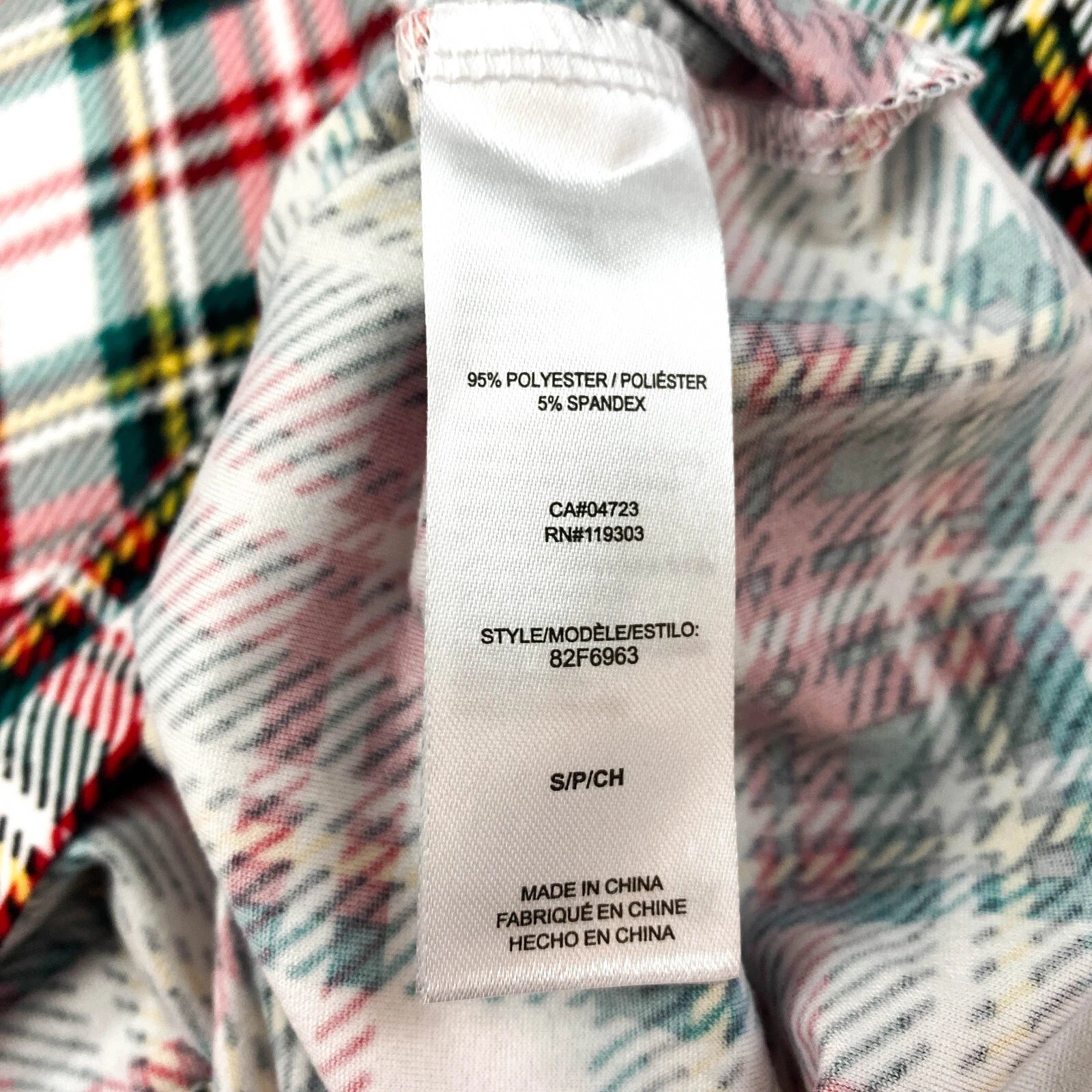 Jolly Jammies Womens Size S Long Sleeve 2 PC Pajama Set Christmas Tartan Plaid