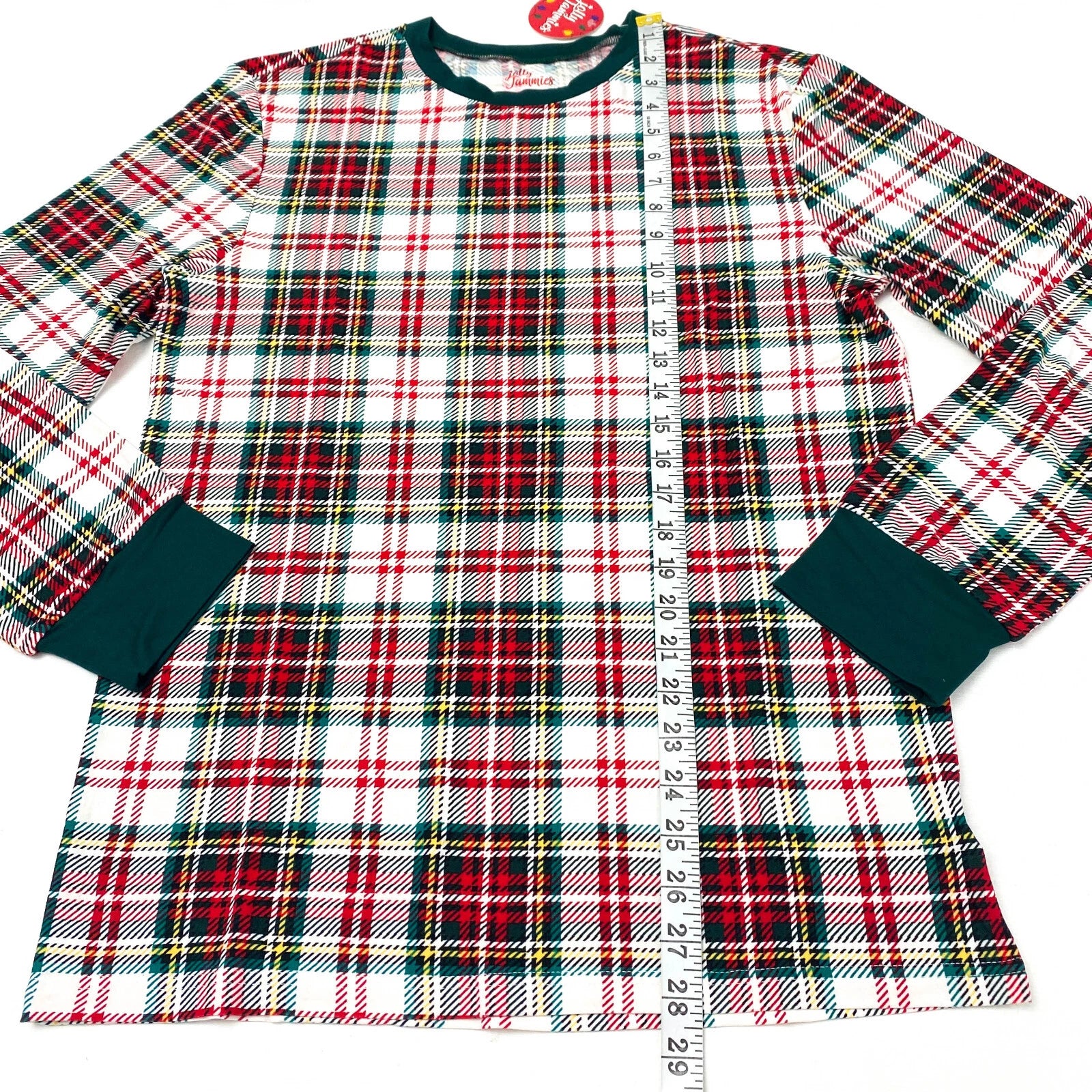 Jolly Jammies Womens Size S Long Sleeve 2 PC Pajama Set Christmas Tartan Plaid