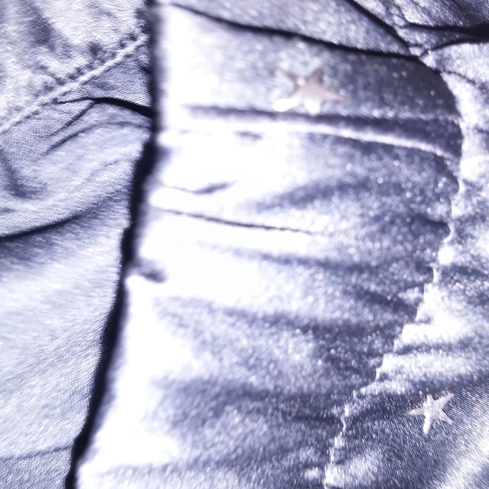 Victoria Secret Pajama Set Sleepwear XL Black Silver Stars Satin Long Sleeve New