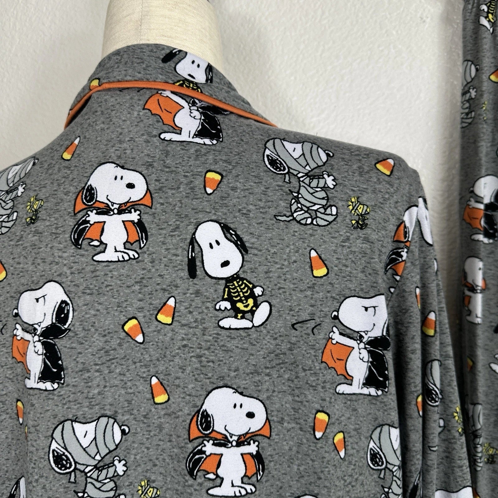 Munki Munki Peanuts Pajama Set 2pc Womens Large Halloween Snoopy Lounge