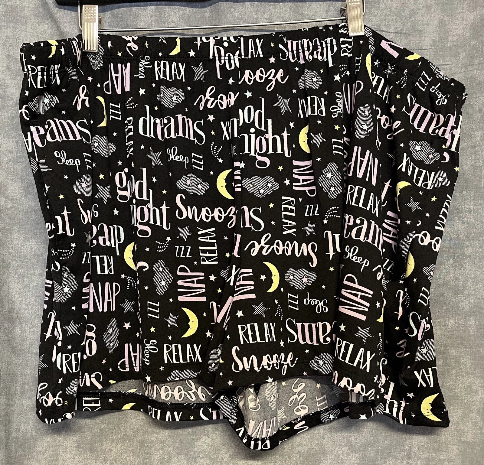 NEW women’s size 2X Joyspun pajama set tank top & shorts black knit pajamas