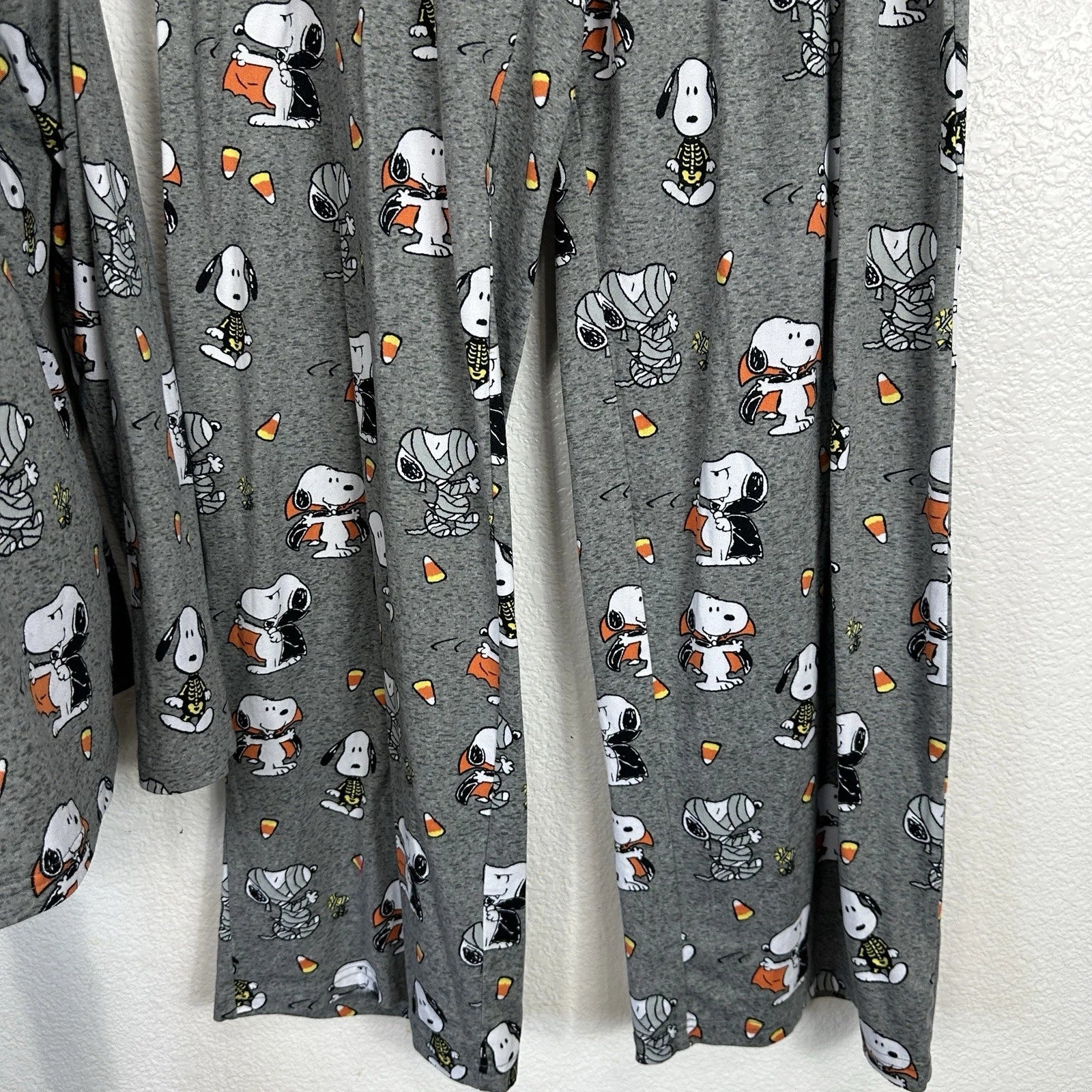 Munki Munki Peanuts Pajama Set 2pc Womens Large Halloween Snoopy Lounge
