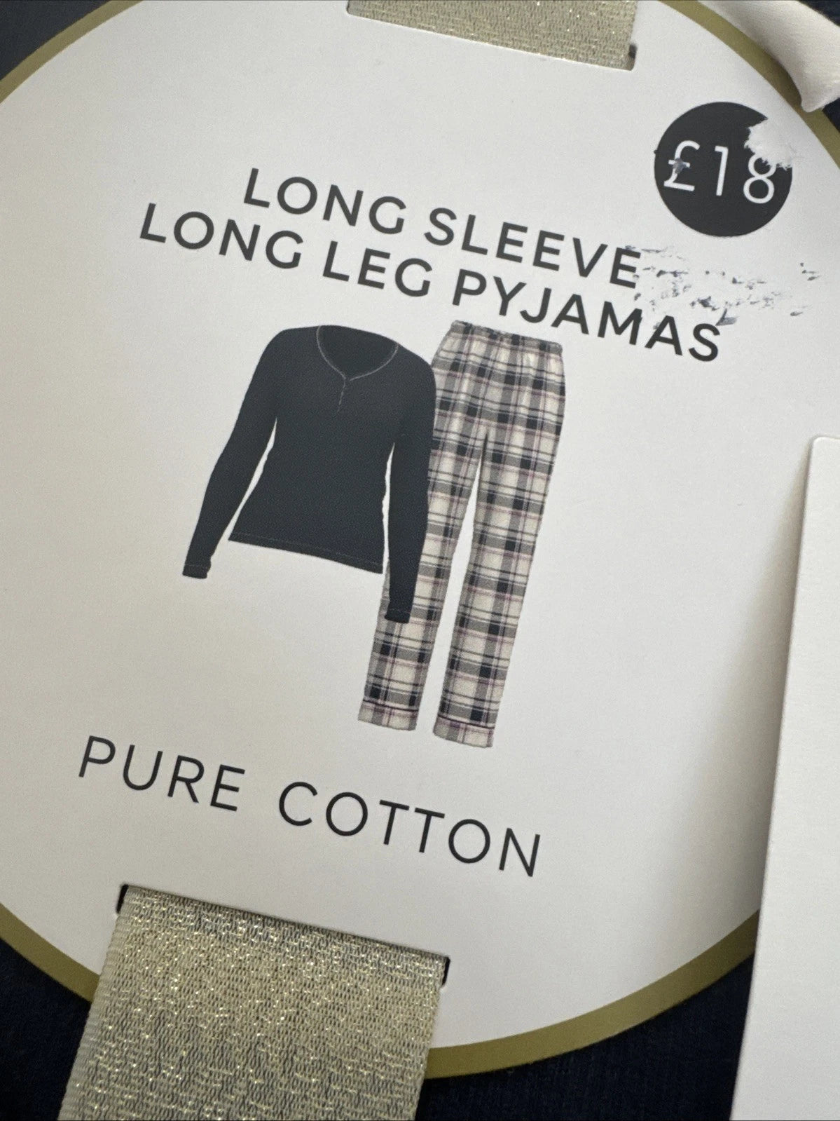 Marks and Spencer Pure Cotton Long Sleeve Long Leg Pyjamas Size 8