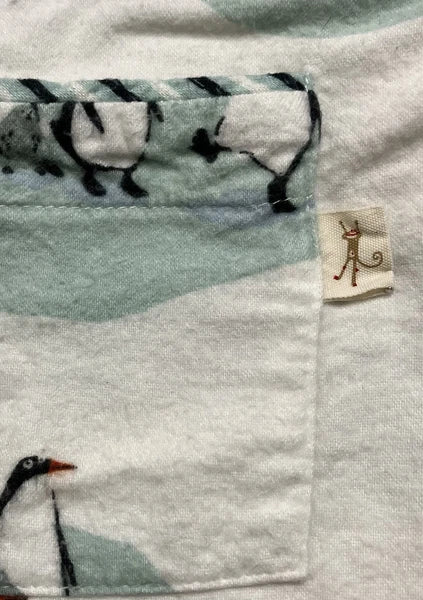 Munki Munki Pajama Set Penguines Top Bottoms Comfy Cozy Flannel Jammies Relax Pj