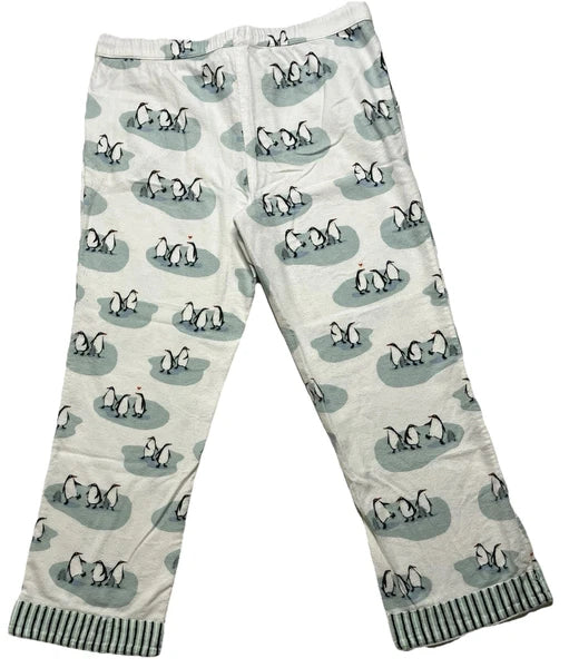 Munki Munki Pajama Set Penguines Top Bottoms Comfy Cozy Flannel Jammies Relax Pj