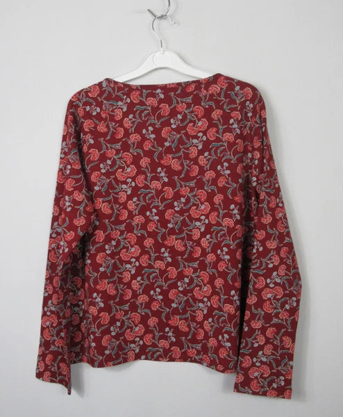 Seasalt Cornwall Setting Sun Jersey Pyjamas Smudged Carnation Jam/Red  8 - 18