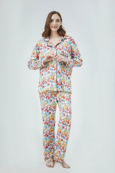 Little Mermaid Ariel Pajama Sets Long Sleeve Full-Length Bottom XL Extra Large