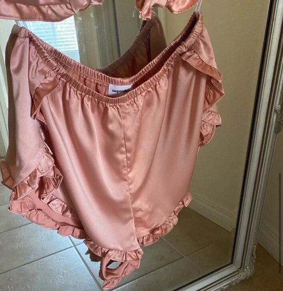 Superdown Julietta Sleep Set Peachy Pink PJ Lounge S NWT $68