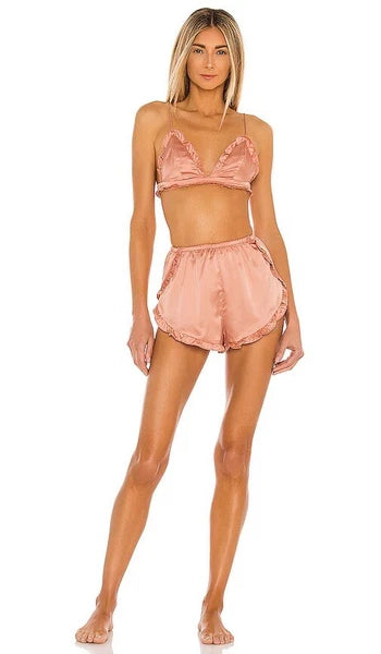 Superdown Julietta Sleep Set Peachy Pink PJ Lounge S NWT $68