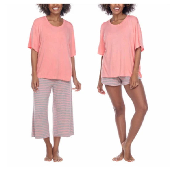 NEW Honeydew Women's Palazzo 3 Piece Flattering Fit Pajama Set Size XS
