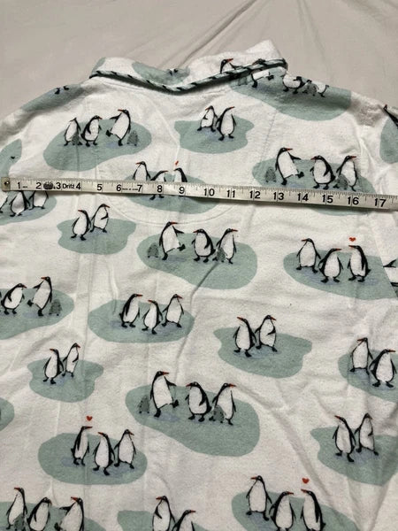 Munki Munki Pajama Set Penguines Top Bottoms Comfy Cozy Flannel Jammies Relax Pj