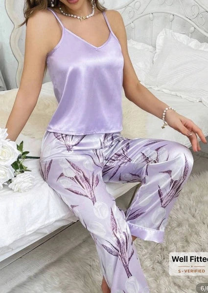 Shein Satin Pyjama Set Size XL (16)