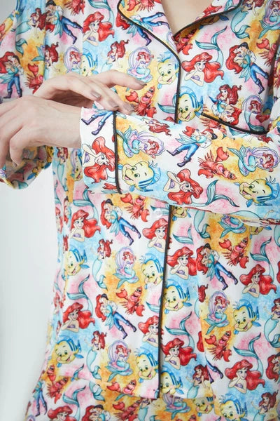 Little Mermaid Ariel Pajama Sets Long Sleeve Full-Length Bottom XL Extra Large