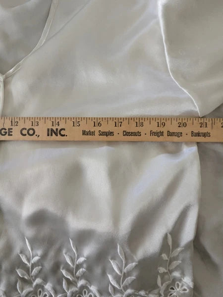 Victorias Secret Gold Label Pajama Set White Silky Satin Size S Vintage-lp287