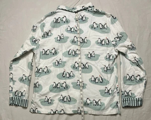 Munki Munki Pajama Set Penguines Top Bottoms Comfy Cozy Flannel Jammies Relax Pj