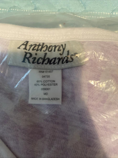 V-Neck Lace Trim Floral Pattern 2-Piece Pajama Set Pj Size M