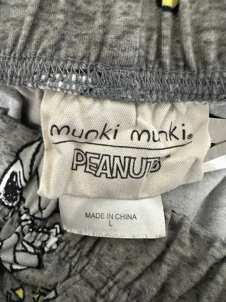 Munki Munki Peanuts Pajama Set 2pc Womens Large Halloween Snoopy Lounge