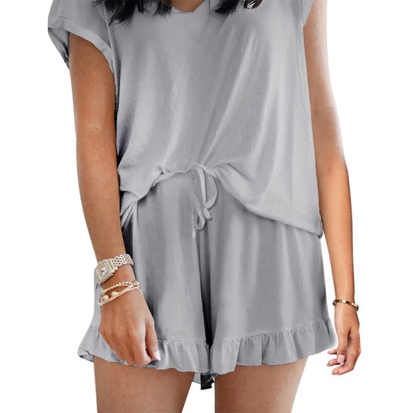Shirt Shorts Pajamas Women Loungewear Shorts Set Women's Shorts Pajama Set