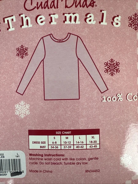 NEW Cuddl Duds CHOOSE SET Thermals Long Johns -Sleeve Shirt & Lounge Pants