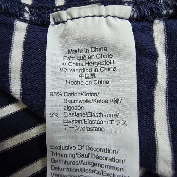 J Crew Womens Pajama Set L Blue White Striped Long Sleeve Sleepwear Lounge Comfy