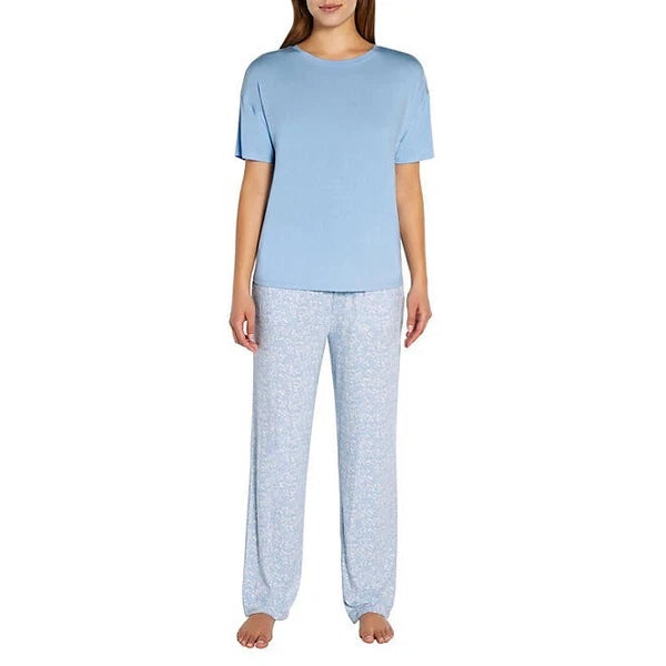 Gap Ladies Short Sleeve Sleep Set Blue Bell Ditsy Size XS