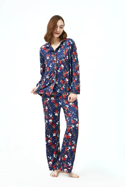 Peanuts Charlie Brown Women Pajama Sets Long Sleeve Full-Length Bottom XL